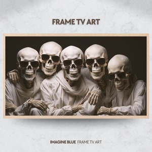 Frame TV Halloween Skeletons Halloween Frame TV Art Funny Skeletons Samsung Frame tv Funny Halloween tv Art Frame TV Art Halloween Skeletons