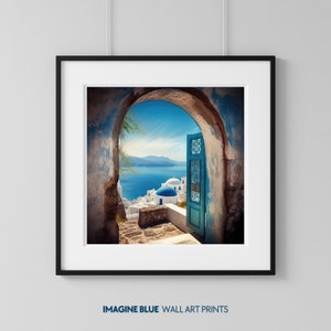 Santorini Wall Art Printable, Greece Poster Print, Santorini Art Print, Greece Wall Art Print, Greece Printable Poster, Greek Island Poster