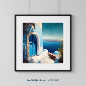 Santorini Wall Art Printable, Greece Poster Print, Santorini Art Print, Greece Wall Art Print, Greece Printable Poster, Greek Island Poster