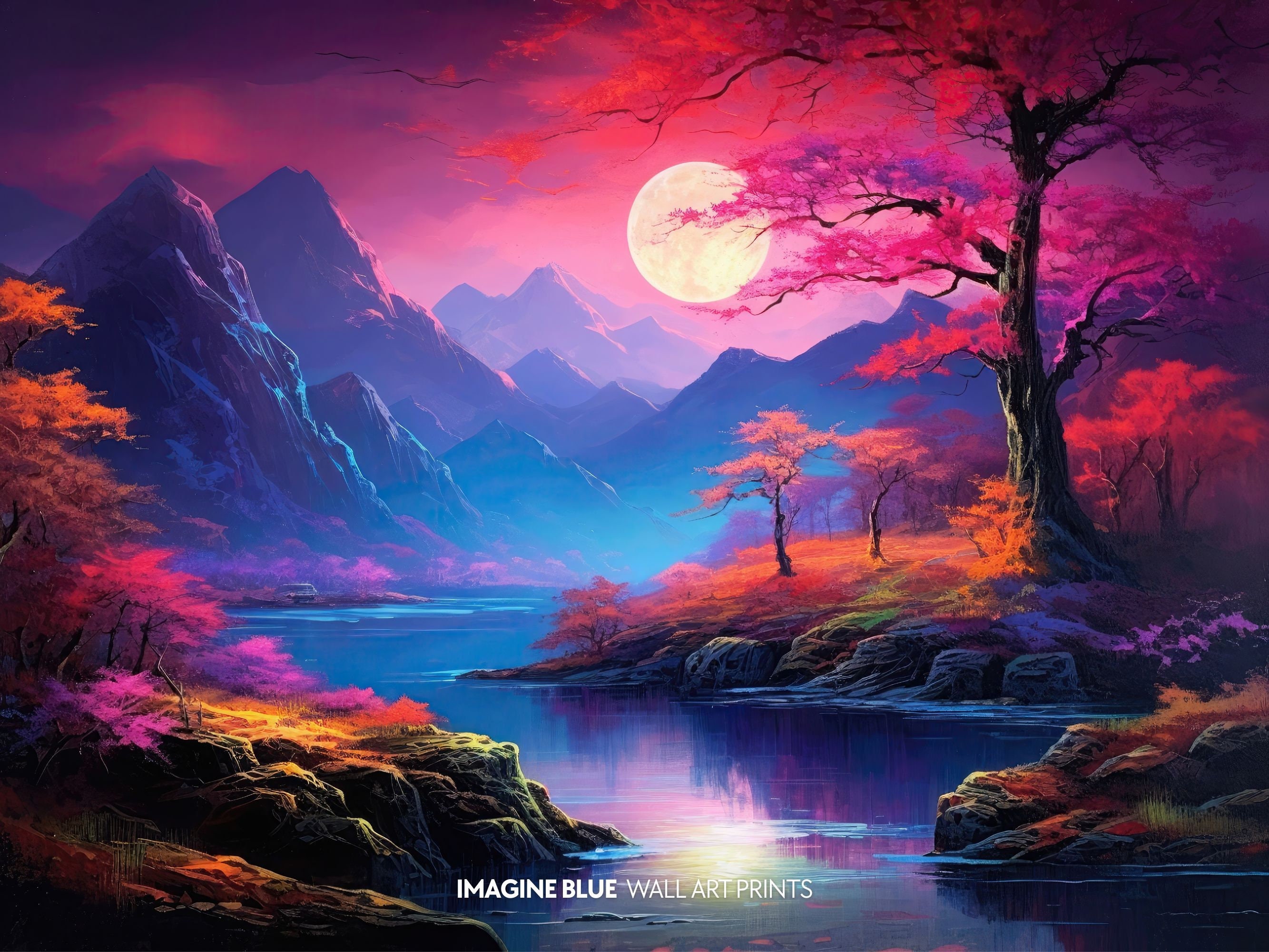 Fantasy Wall Art Landscape Print Abstract Wall Art Printable Etsy