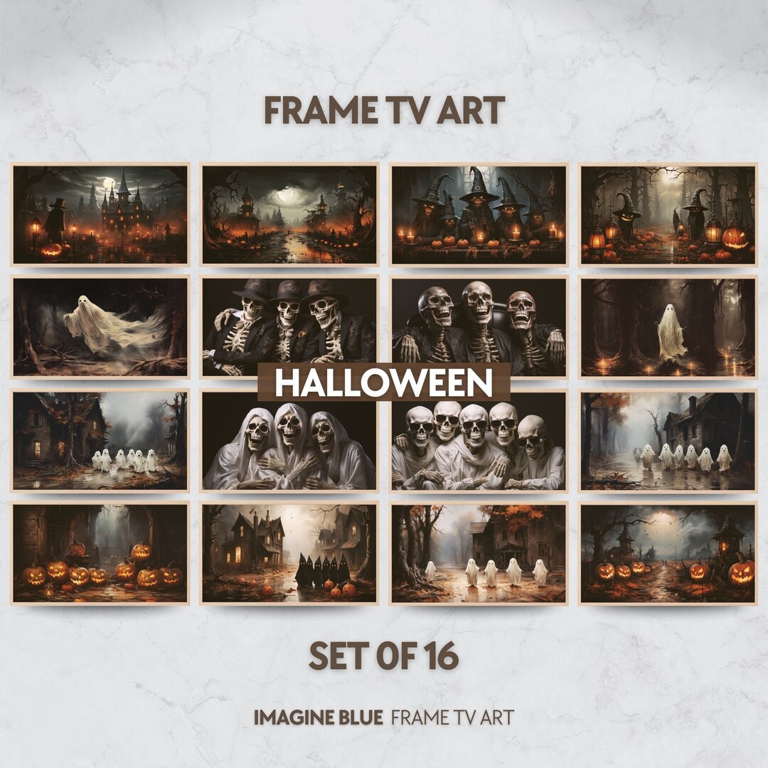 Halloween Frame TV Art Set, Samsung Frame TV Halloween Set, Samsung Frame Tv Art, Halloween