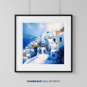 Greece Poster Print, Santorini Wall Art Printable, Greece Wall Art Print, Santorini Art Print, Greece Printable Poster, Greek Island Poster