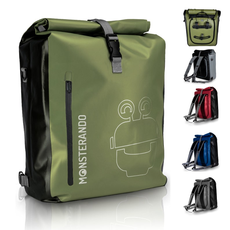 Travel-Monster 3in1 Bike Bag Plus Dein Vielseitiger Begleiter für den Alltag und auf Touren Grün