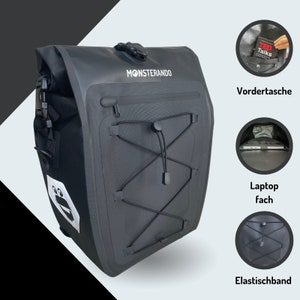 Monsterando Travel-Monster 2-in-1 Fahrradtasche Stilvolle und Vielseitige Begleitung für deine Abenteuer Bild 1