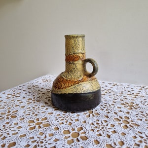 Vintage Ceramic Fat Lava Vase Retro East-German Lava Vase Mid-Century Brutalist Vase Vintage Brown Lava Vase Vintage Fat Lava Vase