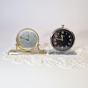 Art Deco Style Vintage Fireplace Clocks Antique Style Decor Vintage Mechanical Helveco Table Clock Vintage ImHof Collectible Clock