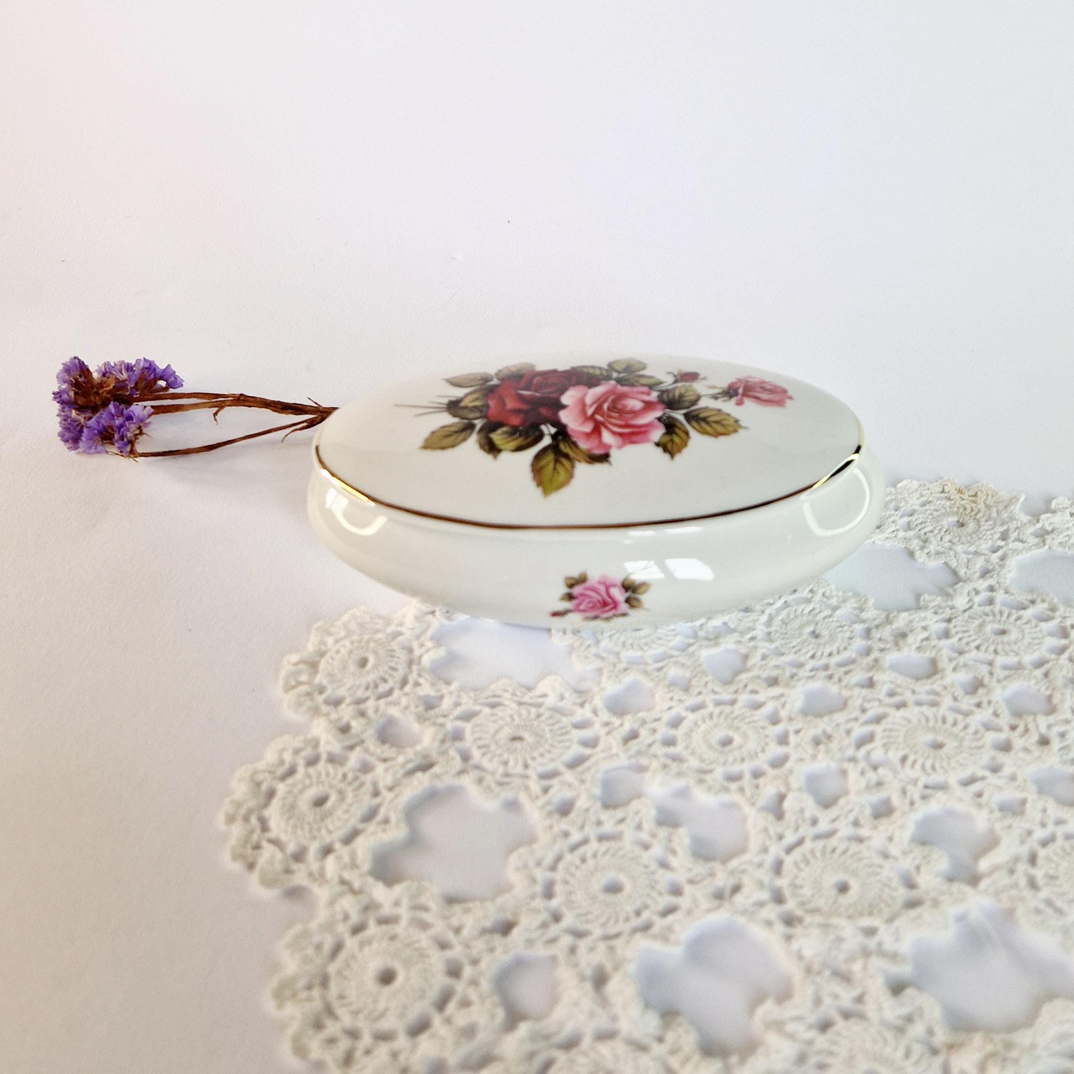 ヴィンテージ Hollóháza 磁器 ボンボニエ アンティークスタイル