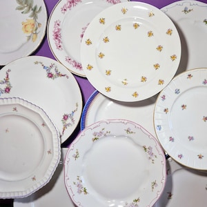MYSTERY BOX Antique Floral Dinner Plate Set for Small Orders Mismatched Vintage Dinner Plates Vintage Wedding Dinner Plates