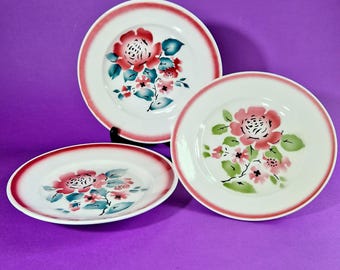 花柄ヴィンテージ磁器プレート - プレート - アンティーク