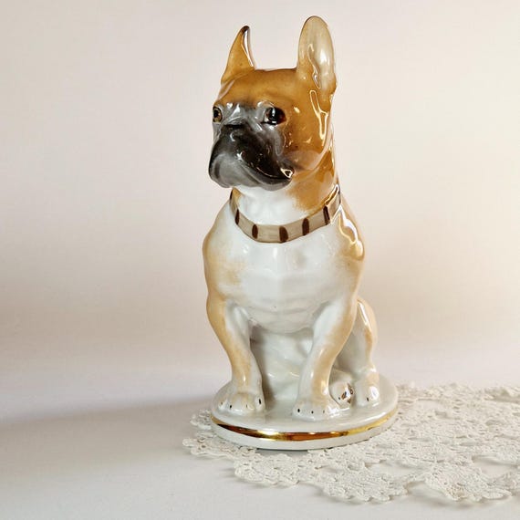 ヴィンテージ 磁器製 犬の置物 レトロ ロモノーソフ磁器工場製 ミッド 