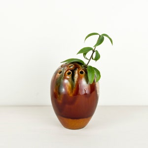 Vintage Gránit Ceramic Ikebana Retro Dripped Glazed Vase Mid-Century Modernist Vase Vintage Fresh Flower Arranger Vintage Ceramic Ikebana