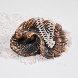 Vintage Baroque Jewelry Bowl Retro Copper Bowl Vintage Bronze Shell Jewelry Holder Vintage Shell Trinket Holder Vintage Shell Ring Dish