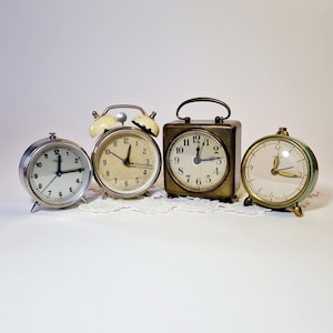 Vintage Mechanical Alarm Clocks Retro Grandpa Clocks Vintage Alarm Table Clocks Vintage Revox Alarm Clock Vintage Veglia Alarm Clock