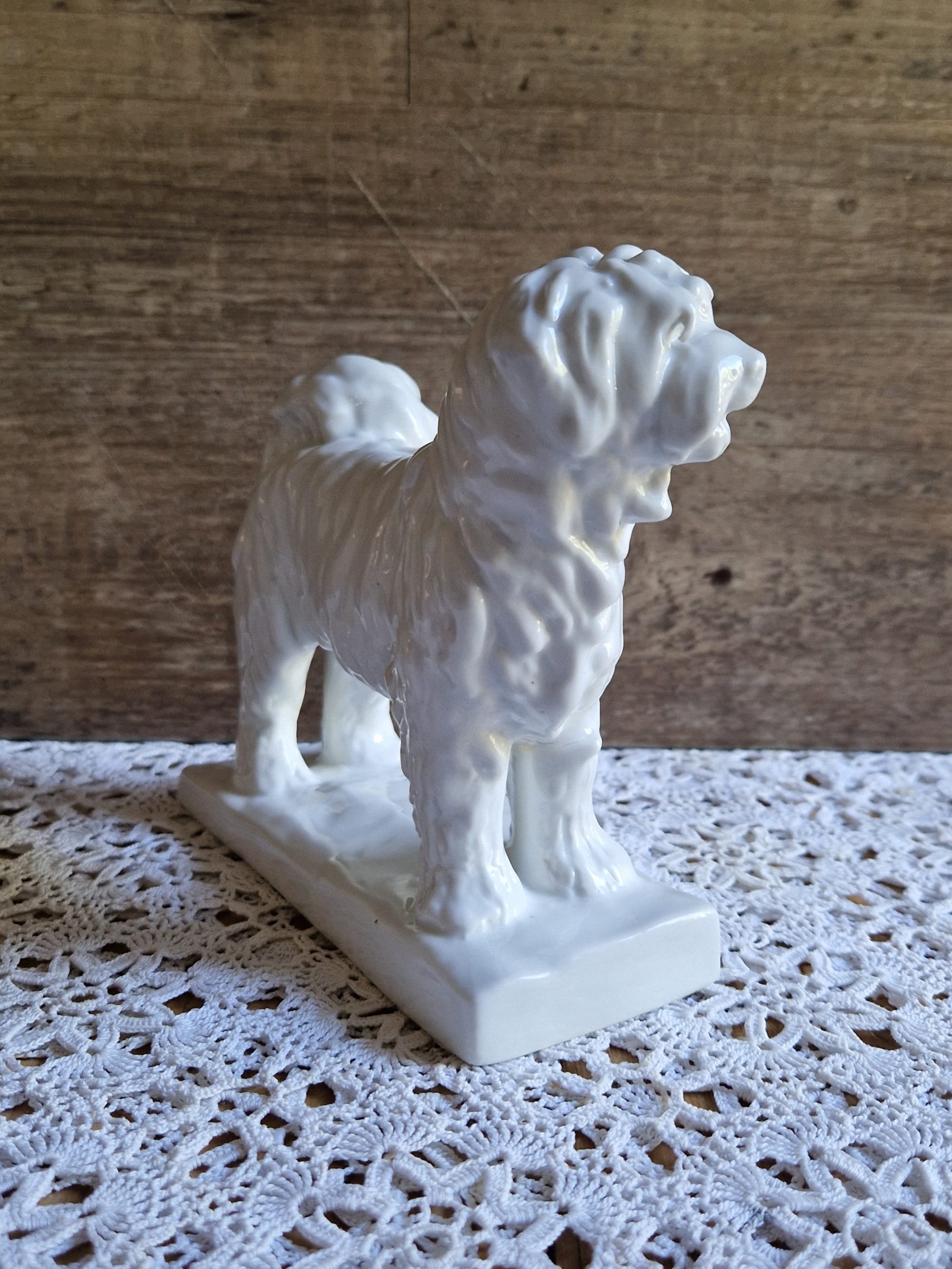 Antique Herendi Dog Figurines Porcelain Knick Knacks Vintage Hungarian