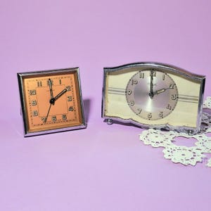Art Deco Style Vintage Fireplace Clocks Antique Decor Vintage Mechanical Kienzle Table Clock Vintage Delbos Collectible Clock