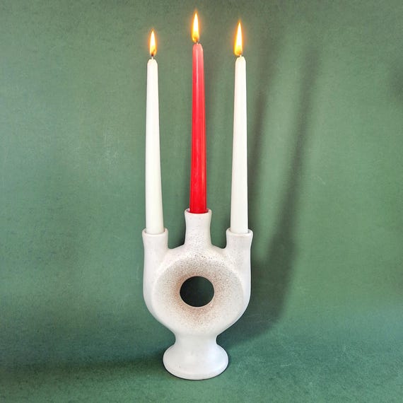 【ドイツ 赤いキャンドルスタンド】ミッドセンチュリー ヴィンテージ ドイツ 赤いキャンドルスタンド】ミッドセンチュリー ヴィンテージ