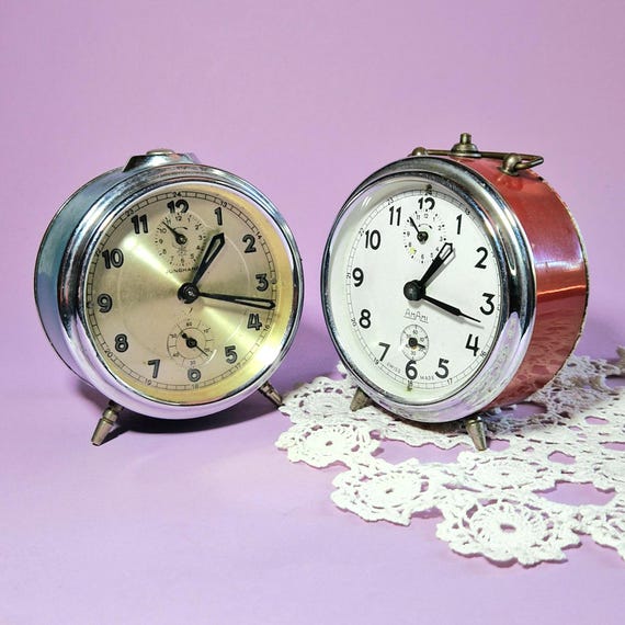Vintage Mechanical Alarm Clocks Retro Grandpa Clocks Vintage Alarm