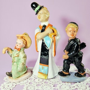 Vintage Fairy Tale Ceramic Figurines Retro Creepy Decor Vintage Handmade Trinkets Vintage Chimney Sweep Boy Figurines Vintage Komlós Ceramic