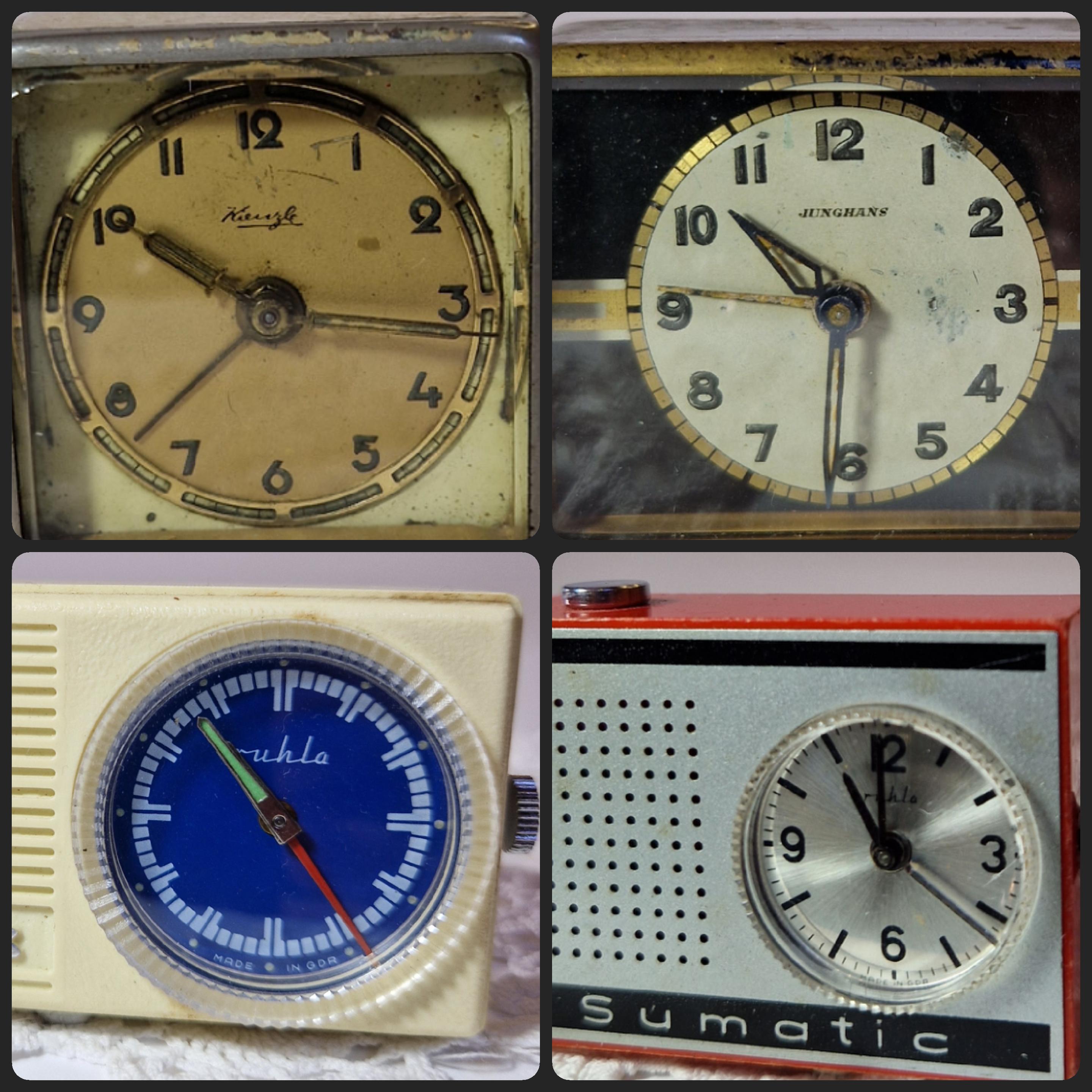 Vintage Mini Collectible Table Clocks Antique Clocks Vintage Miniature ...