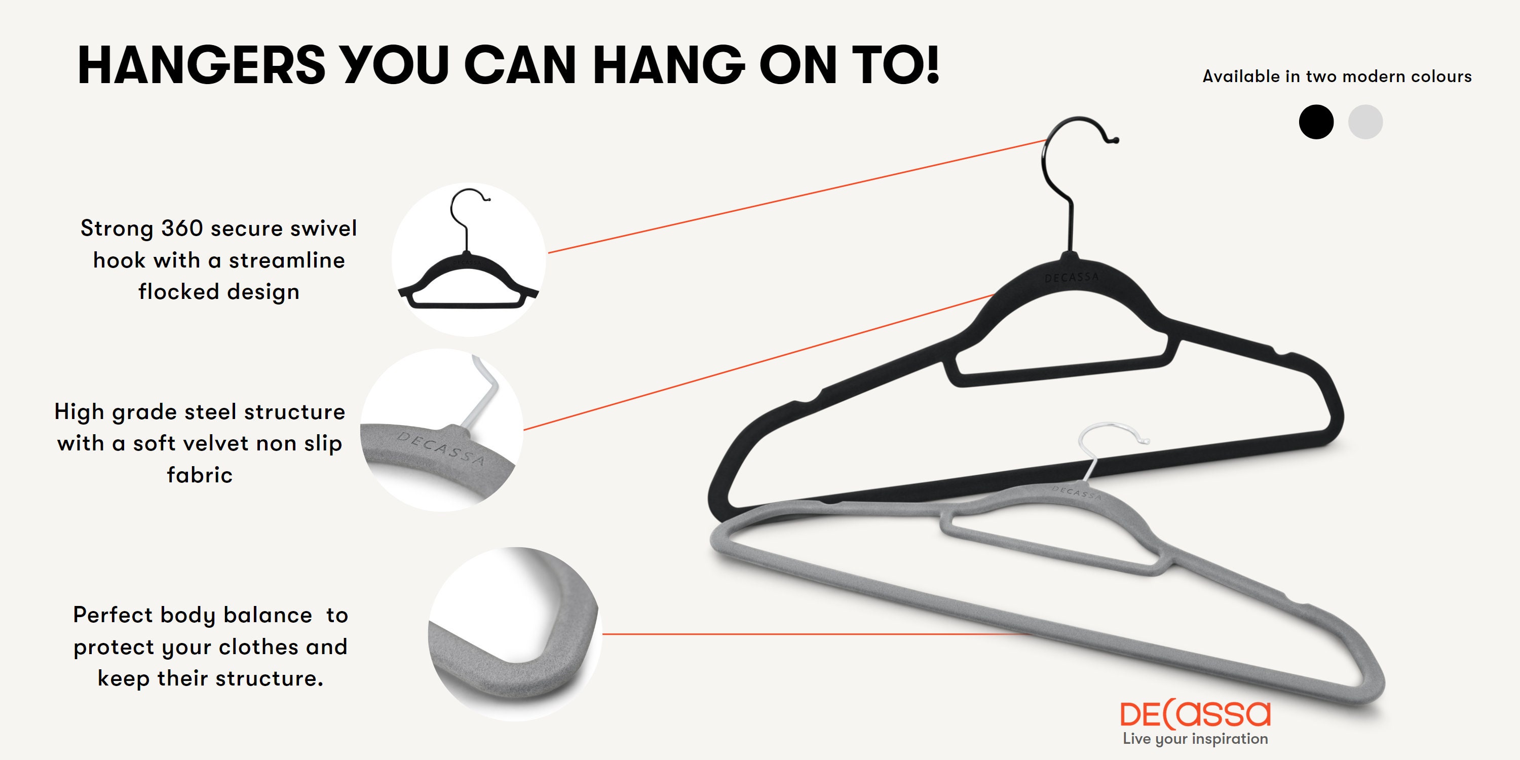 Contemporary Non-Slip Plastic Hangers