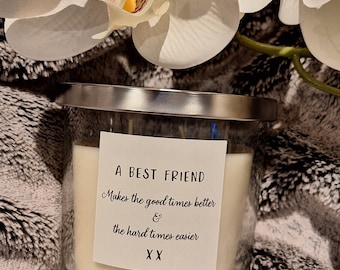 Best Friend Luxury Candle, Pomegranate or Peony Scent
