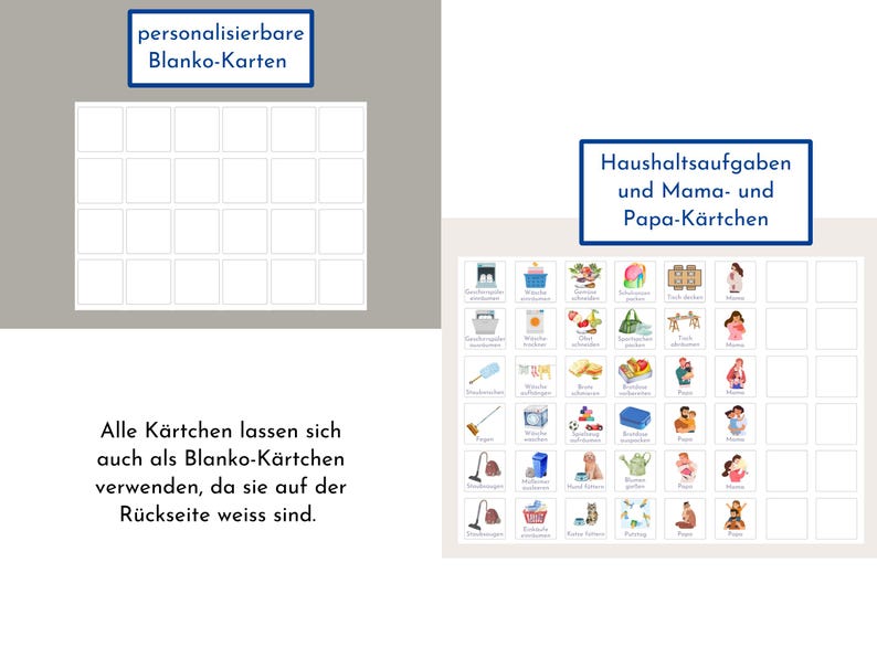 Planificador semanal personalizado "Acuarela", para niños y adolescentes, 360 tarjetas de rutinas, puntos de velcro, planificador de rutinas Montessori de la familia Nordstern. imagen 7
