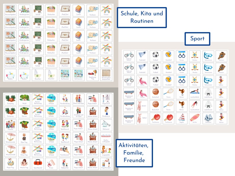 Personalized weekly plan Rainbow for children and teenagers, 288 routine cards, PDF instant download, routine plan according to Montessori image 6