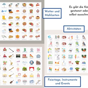 Personalized "Boho Jungle" weekly planner with name, 360 routine cards, laminated with Velcro, Montessori routine plan for children, Nordstern family image 6