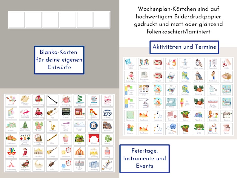 Magnetboard Wochenplan für Kinder und Teenager, Tagesplan mit 246 Routine Karten, Neodym-Magnete, Routineplan Meerestiere Bild 6