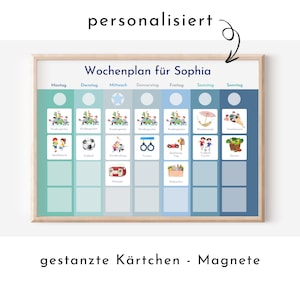Personalisierter Wochenplan für Kinder und Teenager, 246 Routine Karten, laminiert magnetisch, Routineplan nach Montessori "Winter"