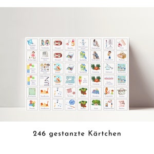246 Wochenkärtchen, Aktivitätskarten, Wochenplan Kärtchen, Routine Karten nach Montessori, kompatibel mit Wochenplänen von Familie Nordstern