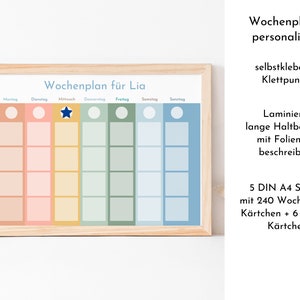 Weekly plan Heaven and Earth personalized with name, 246 routine cards, laminated magnetic Velcro, routine plan for children and young people image 7