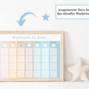 Magnetboard Wochenplan für Kinder und Teenager, Tagesplan mit 246 Routine Karten, Neodym-Magnete, Routineplan Meerestiere Bild 4