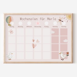 Weekly plan Butterflies personalized with name, 246 routine cards, laminated magnetic Velcro, routine plan for children and teenagers image 10