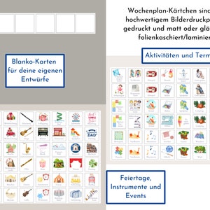 Magnetboard Wochenplan Boho personalisiert für Kinder, 246 Routine Karten, Neodym-Magnete, Montessori Routineplan von Familie Nordstern Bild 6