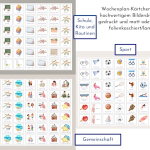 Magnetboard Wochenplan Boho personalisiert für Kinder, 246 Routine Karten, Neodym-Magnete, Montessori Routineplan von Familie Nordstern nur Wochenplan-Kärtchen - kein Wochenplan