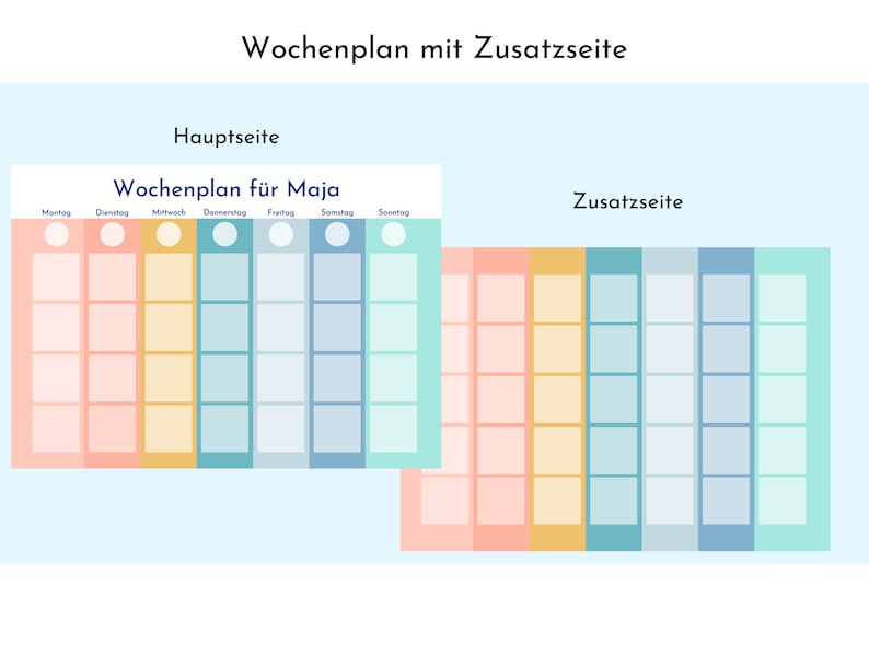 Personalized weekly plan Rainbow for children and teenagers, 288 routine cards, PDF instant download, routine plan according to Montessori image 4