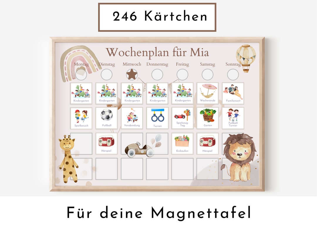 Wochenplan Kinder Magnet