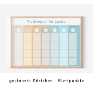 Wochenplan "Beach" mit Name personalisiert, 246 Routine Karten, magnetisch, Montessori Routineplan, Kinder u. Jugendliche, Familie Nordstern