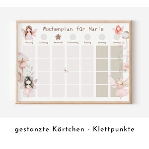 Kinder Wochenplan "Feen" mit Name personalisiert, 246 Routine Karten, laminiert magnetisch, Montessori Routineplan von Familie Nordstern