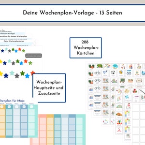 Personalized weekly plan Rainbow for children and teenagers, 288 routine cards, PDF instant download, routine plan according to Montessori image 9