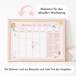 Weekly plan Butterflies personalized with name, 246 routine cards, laminated magnetic Velcro, routine plan for children and teenagers image 4