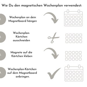 Magnetboard Wochenplan Baustelle personalisiert für Kinder, 246 Routine Karten, Magnete, Montessori Routineplan von Familie Nordstern Bild 9