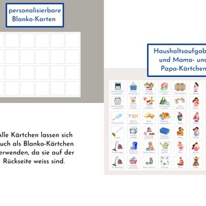 Personalized "Boho Jungle" weekly planner with name, 360 routine cards, laminated with Velcro, Montessori routine plan for children, Nordstern family image 7