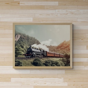 Train Clipart, Railroad,Clipart Digital, Download train lover art, Wall Decor, Instant Digital Download, Printable Wall Art, Home Décor.