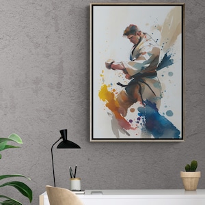 Martial Arts, Karate, boys bedroom decor,sports posters, sports prints, sports wall art, football prints, Fan Gift Art, boys wall art