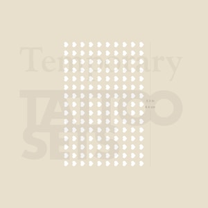 Stickers ongles coeurs blancs tatouage temporaire (Lot de 2)
