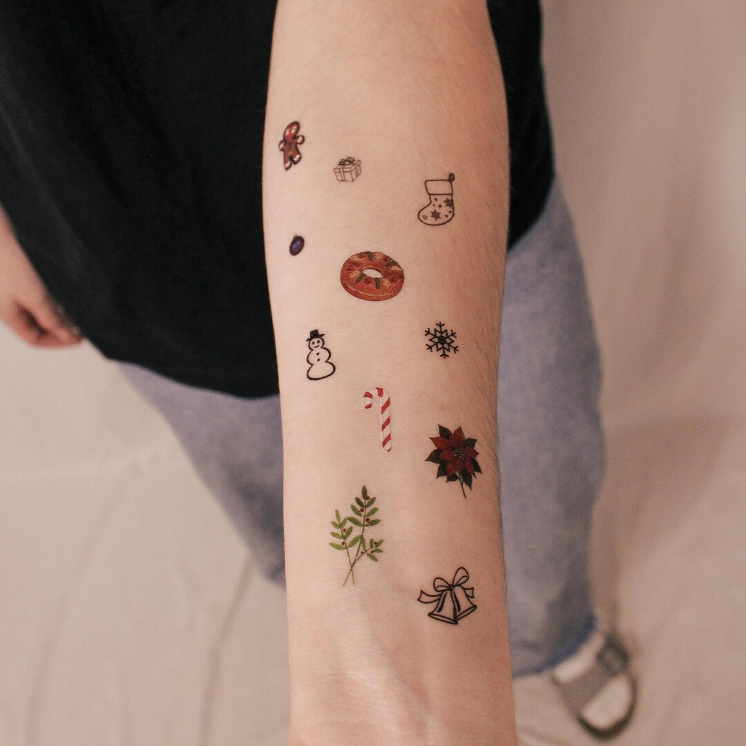 90 Tatuajes Temporales Luminosos De Navidad Para Niños – Brillan En La Oscuridad, 10 Hojas Con Motivos Festivos