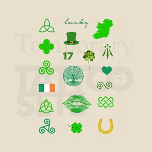 St. Patrick&#39;s Day Pack Temporary Tattoo (Set of 2)