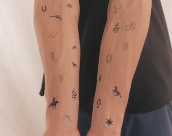 Western Temporary Tattoo Pack (Set of 2)
